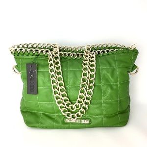 Antonello Serio Bags Antonello Serio Italian Green Leather Purse Chain Poshmark